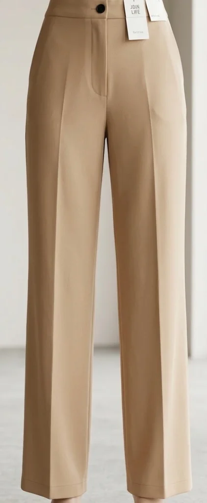 🔥-20%🔥 Pantalon Large Bershka Neuf avec étiquette Beige Camel T.42